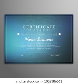 Abstract elegant certificate design background