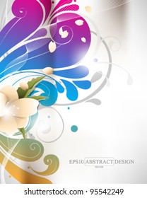 abstract elegant colorful foliage elements illustration. eps10 vector format