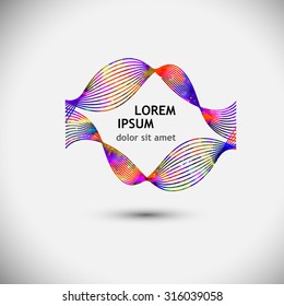 Abstract elegant colorful frame. Vector