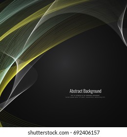 Abstract elegant colorful wavy background