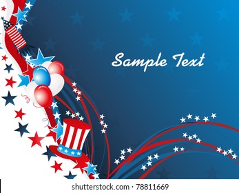 abstract elegant concept background for 4th july