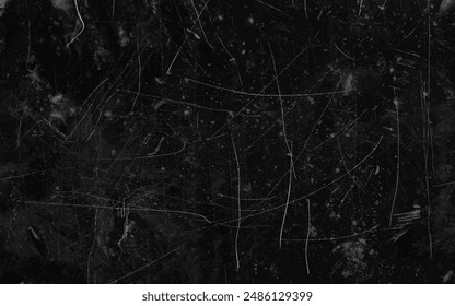 Abstract elegant dark black background vector illustration with vintage distressed grunge texture and white charcoal color paint. Splash particle white fire effect backdrop.