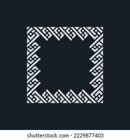 abstract elegant dark grey square pattern frame
