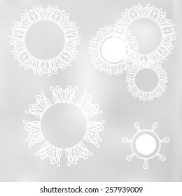 Abstract elegant decoration lace floral natural ornament