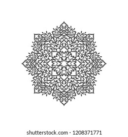 Abstract elegant decorative mandala design vector