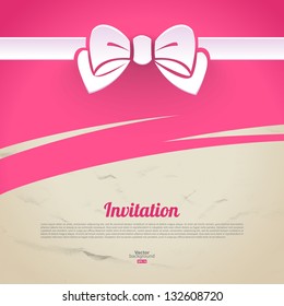 Abstract elegant design with paper bow