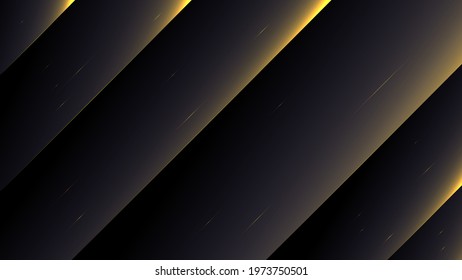 Abstract Elegant diagonal striped black and yrllow background, vector picture