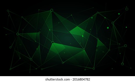 Resumen Elegante diagonal rayado fondo negro y verde, imagen vectorial