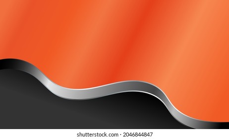 Resumen Elegante diagonal de fondo negro rayado, imagen vectorial, fondo naranja, suavizado, renderizado