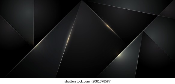 Abstract Elegant diagonal striped black background Digital background polygon ,gold hexagon	