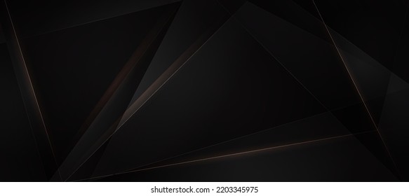 Abstract Elegant diagonal striped black background Digital background polygon ,gold hexagon