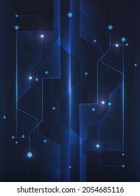 Abstract Elegant diagonal striped blue background, vector picture and Digital background , connection , network,Light technology background