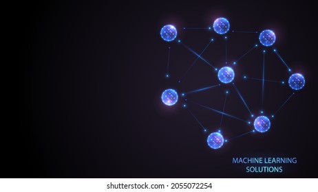 Abstract Elegant diagonal striped blue background, vector picture and Digital background , connection , network, Light technology background, Machine learning