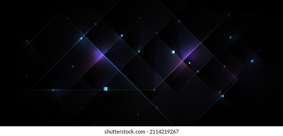 Abstract Elegant diagonal striped blue background, vector picture and Digital  connection network and Light technology 