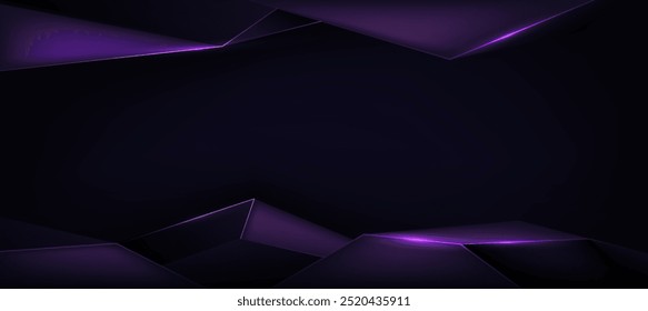 Abstractas Elegante fondo púrpura rayado diagonal y negro abstracto, ciberdigital oscuro