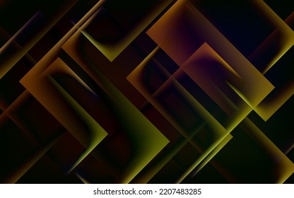 Abstract Elegant diagonal striped yellow background and black abstract , dark background.