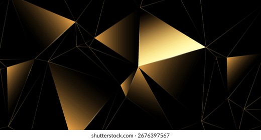 Abstractas Elegante fondo amarillo rayado diagonal Polígono de fondo digital, hexágono de oro. Vector