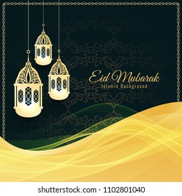 Abstract elegant Eid Mubarak decorative background