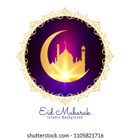 Abstract elegant Eid Mubarak religious background