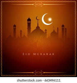 Abstract elegant Eid Mubarak religious background