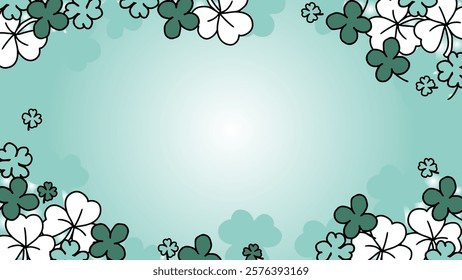 Abstract Elegant Festive Green Shamrock Background. This abstract design is perfect for greeting cards, invitations, digital projects, and event decorations.