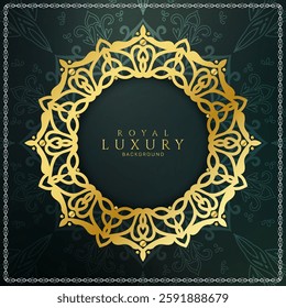 Abstract elegant floral frame mandala decorative background vector