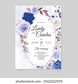 Abstract and Elegant Floral Wedding Invitation. Illustrator and designer. Wedding Invites, save the date, Birthday Invites, Video Invites, E-Cards.