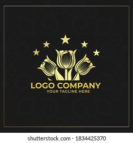 Abstract Elegant flower Logo Design