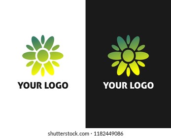 Abstract elegant flower logo icon vector design. Universal creative premium symbol. 
