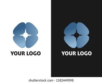 Abstract elegant flower logo icon vector design. Universal creative premium symbol. 