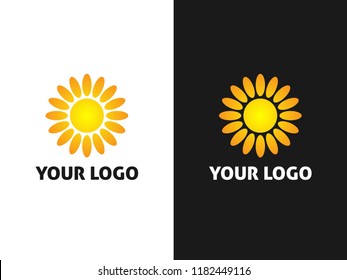 Abstract elegant flower logo icon vector design. Universal creative premium symbol. 