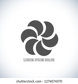 Abstract elegant flower logo icon design. Universal creative premium symbol. Graceful jewel sign. Wellness & SPA idea concept icon for boutique, beauty salon, relax massage, hotel, resort Vector EPS10
