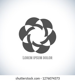 Abstract elegant flower logo icon design. Universal creative premium symbol. Graceful jewel sign. Wellness & SPA idea concept icon for boutique, beauty salon, relax massage, hotel, resort Vector EPS10