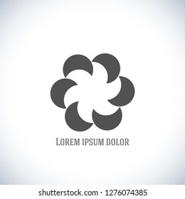 Abstract elegant flower logo icon design. Universal creative premium symbol. Graceful jewel sign. Wellness & SPA idea concept icon for boutique, beauty salon, relax massage, hotel, resort Vector EPS10