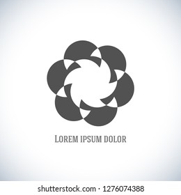 Abstract elegant flower logo icon design. Universal creative premium symbol. Graceful jewel sign. Wellness & SPA idea concept icon for boutique, beauty salon, relax massage, hotel, resort Vector EPS10