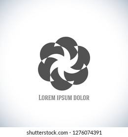 Abstract elegant flower logo icon design. Universal creative premium symbol. Graceful jewel sign. Wellness & SPA idea concept icon for boutique, beauty salon, relax massage, hotel, resort Vector EPS10