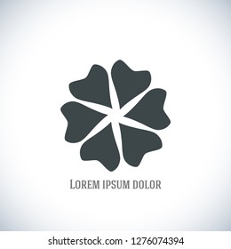 Abstract elegant flower logo icon design. Universal creative premium symbol. Graceful jewel sign. Wellness & SPA idea concept icon for boutique, beauty salon, relax massage, hotel, resort Vector EPS10