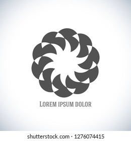 Abstract elegant flower logo icon design. Universal creative premium symbol. Graceful jewel sign. Wellness & SPA idea concept icon for boutique, beauty salon, relax massage, hotel, resort Vector EPS10