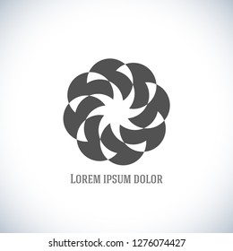 Abstract elegant flower logo icon design. Universal creative premium symbol. Graceful jewel sign. Wellness & SPA idea concept icon for boutique, beauty salon, relax massage, hotel, resort Vector EPS10