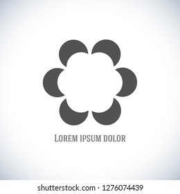 Abstract elegant flower logo icon design. Universal creative premium symbol. Graceful jewel sign. Wellness & SPA idea concept icon for boutique, beauty salon, relax massage, hotel, resort Vector EPS10