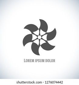 Abstract elegant flower logo icon design. Universal creative premium symbol. Graceful jewel sign. Wellness & SPA idea concept icon for boutique, beauty salon, relax massage, hotel, resort Vector EPS10