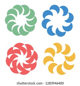 Abstract elegant flower logo icon design. Universal creative premium symbol. Graceful jewel sign. Wellness & SPA idea concept icon for boutique, beauty salon, relax massage, hotel, resort Vector EPS10