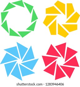 Abstract elegant flower logo icon design. Universal creative premium symbol. Graceful jewel sign. Wellness & SPA idea concept icon for boutique, beauty salon, relax massage, hotel, resort Vector EPS10