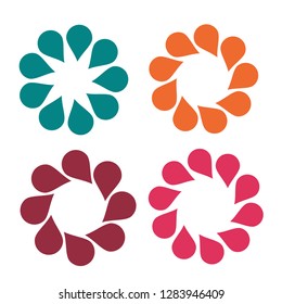 Abstract elegant flower logo icon design. Universal creative premium symbol. Graceful jewel sign. Wellness & SPA idea concept icon for boutique, beauty salon, relax massage, hotel, resort Vector EPS10