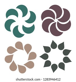 Abstract elegant flower logo icon design. Universal creative premium symbol. Graceful jewel sign. Wellness & SPA idea concept icon for boutique, beauty salon, relax massage, hotel, resort Vector EPS10