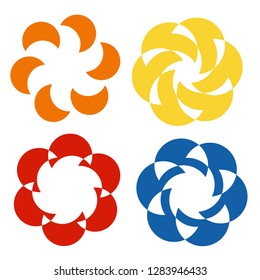 Abstract elegant flower logo icon design. Universal creative premium symbol. Graceful jewel sign. Wellness & SPA idea concept icon for boutique, beauty salon, relax massage, hotel, resort Vector EPS10