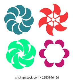 Abstract elegant flower logo icon design. Universal creative premium symbol. Graceful jewel sign. Wellness & SPA idea concept icon for boutique, beauty salon, relax massage, hotel, resort Vector EPS10