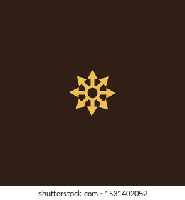 Abstract elegant flower logo icon vector design. Universal creative Arrow premium symbol.