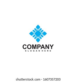 Abstract elegant flower logo icon vector design. Universal creative premium symbol. Graceful jewel vector sign.