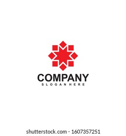 Abstract elegant flower logo icon vector design. Universal creative premium symbol. Graceful jewel vector sign.